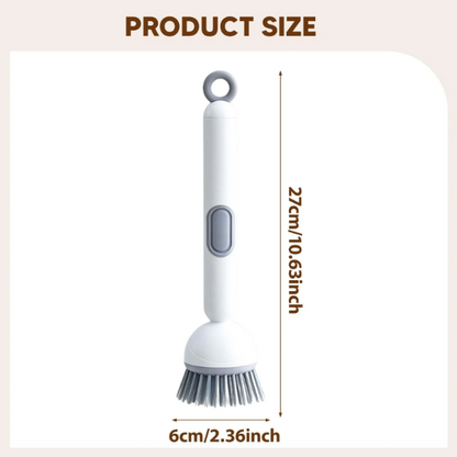 360° Rotating Adjustable Dish Washing Cleaning Brush with Liquid Dispenser