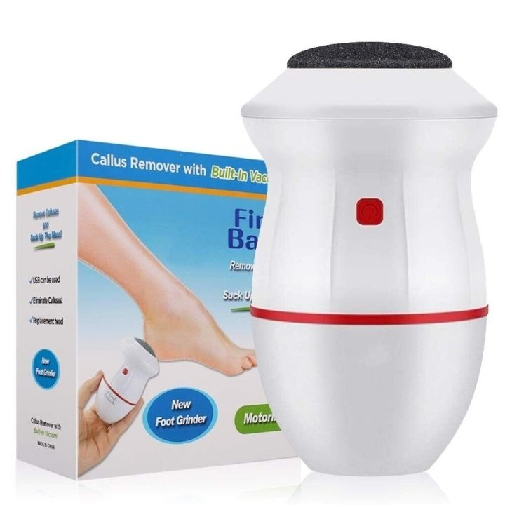 Electric Callus Remover for Feet – Rechargeable Foot File with 2 Roller Heads | Remove Hard Skin & Cracked Heels Instantly