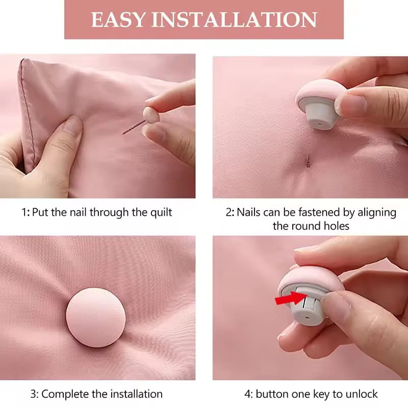 No-Sew Quilt Fixing Clips – Anti-Slip Duvet Cover Fasteners (Easy One-Click Installation)  Alternative short title (ads ke liye):  Anti-Slip Duvet Fixing Buttons – Easy Install Bed Sheet Clips