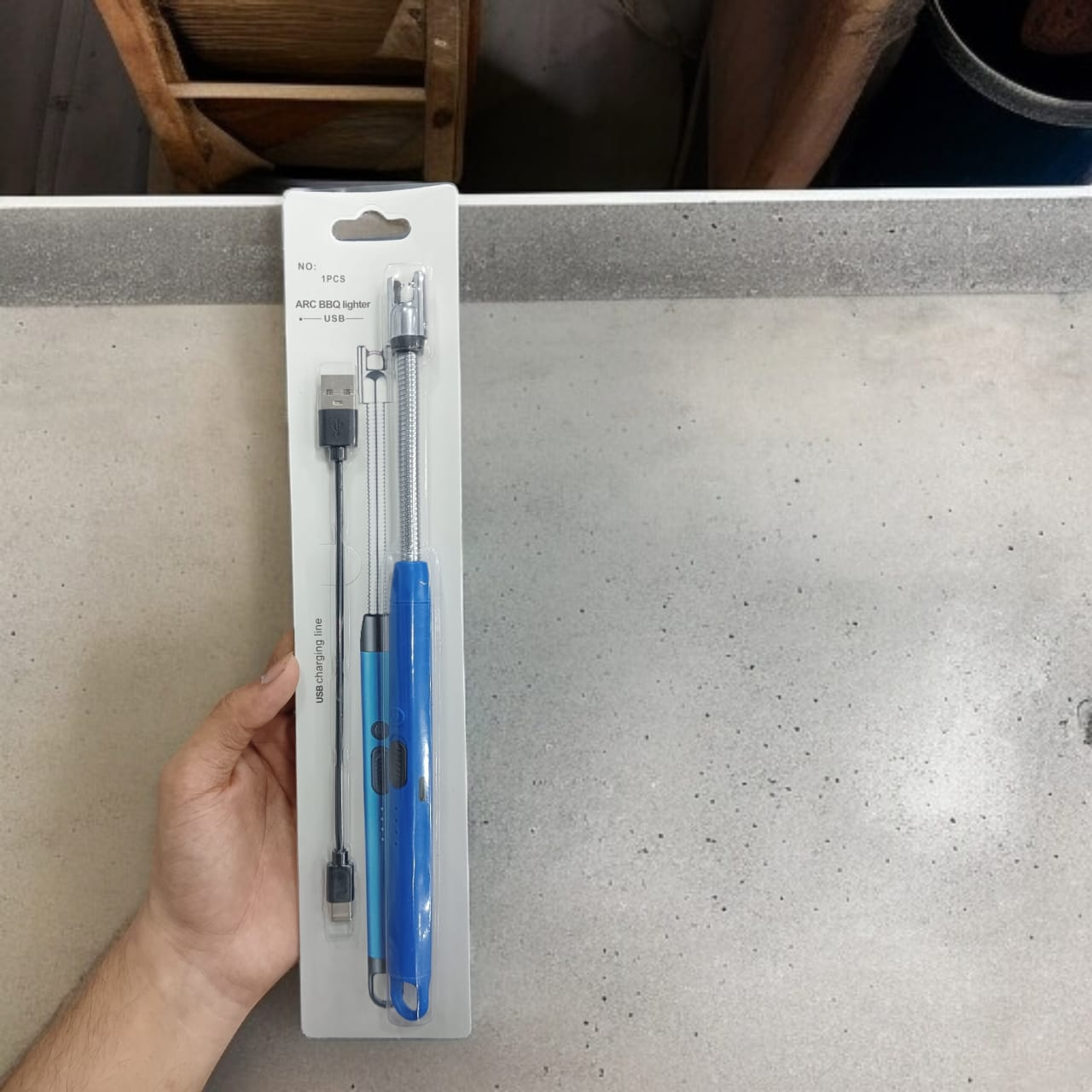 USB Rechargeable Electric Arc BBQ Lighter – Windproof Flameless Flexible Long Neck