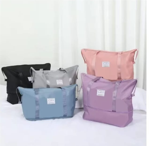 Large Capacity Travel Duffle Bag with Shoe Compartment – Waterproof Weekender Tote for Women
