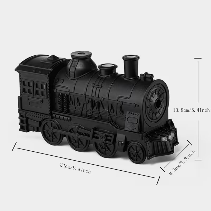 Luxury Vintage Train Aroma Diffuser – Smart Ultrasonic Essential Oil Humidifier with Remote & Ambient Light