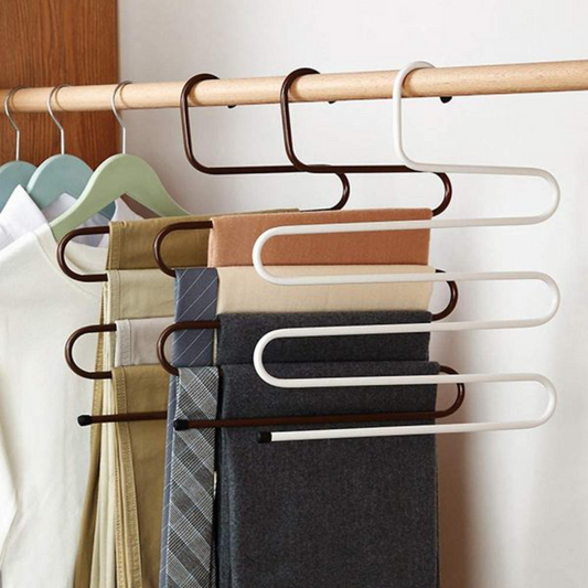 Luxury Multi-Layer Pants Hanger – Space Saving Stainless Steel Closet Organizer