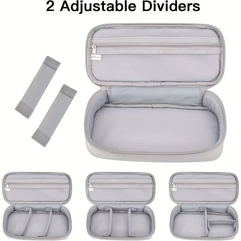 Portable Electronics Organizer Travel Case – Waterproof Cable Storage Bag with Adjustable Dividers for Charger, Power Bank & Accessories