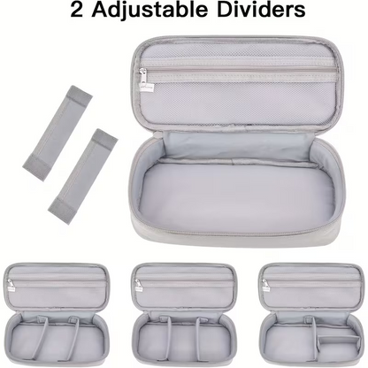 Portable Electronics Organizer Travel Case – Waterproof Cable Storage Bag with Adjustable Dividers for Charger, Power Bank & Accessories