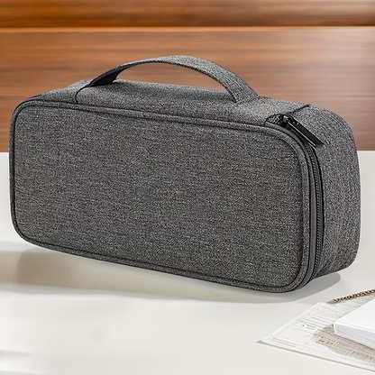Portable Electronics Organizer Travel Case – Waterproof Cable Storage Bag with Adjustable Dividers for Charger, Power Bank & Accessories