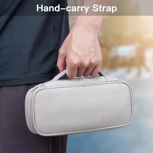 Portable Electronics Organizer Travel Case – Waterproof Cable Storage Bag with Adjustable Dividers for Charger, Power Bank & Accessories