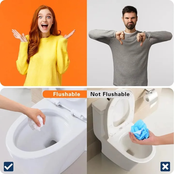 Disposable Toilet Seat Covers 10 Pack – Portable Waterproof Flushable Toilet Seat Protectors for Travel, Public Restrooms, Hospital & Hotel Use