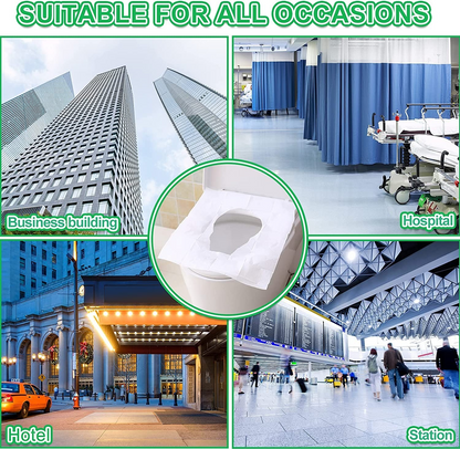 Disposable Toilet Seat Covers 10 Pack – Portable Waterproof Flushable Toilet Seat Protectors for Travel, Public Restrooms, Hospital & Hotel Use